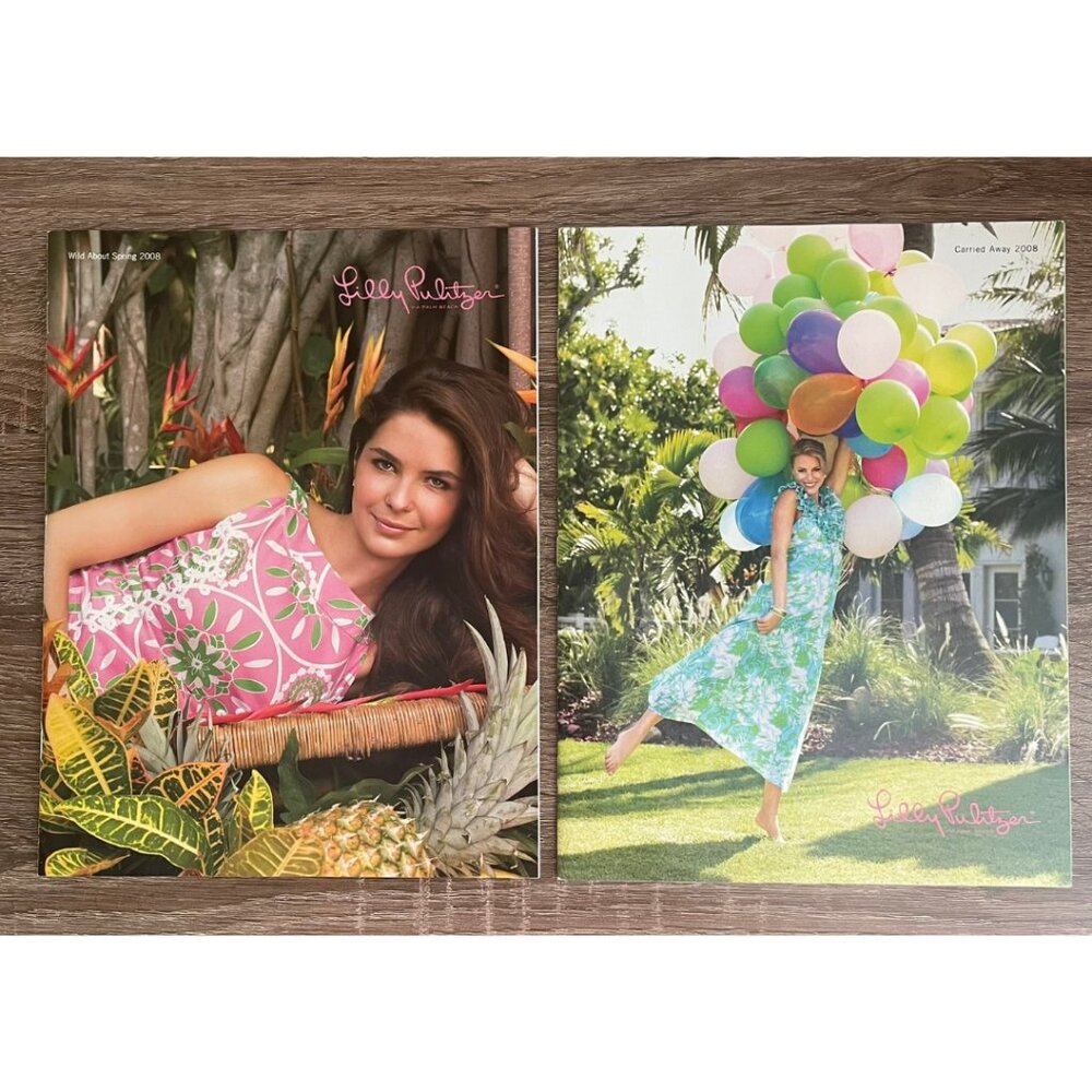 2 Vintage Lilly Pulitzer 2008 Spring & Fall Catalogs Magazine Palm Beach Swatch